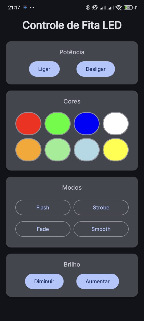 Aplicativo Controle LED